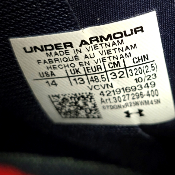 Under Armour Spotlight Clone 4 MC USA Mens Sz 14 Football Cleats 3027296-400 New - Picture 4 of 10